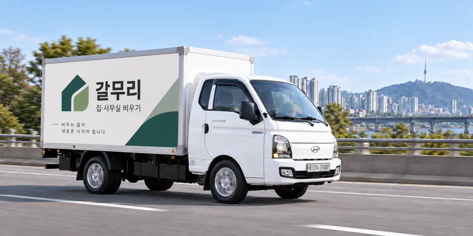갈무리 작업 차량 (그림) · 도곡동 유품정리